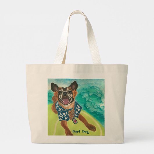 Surf Dog Grote Tote Bag (Achterkant)
