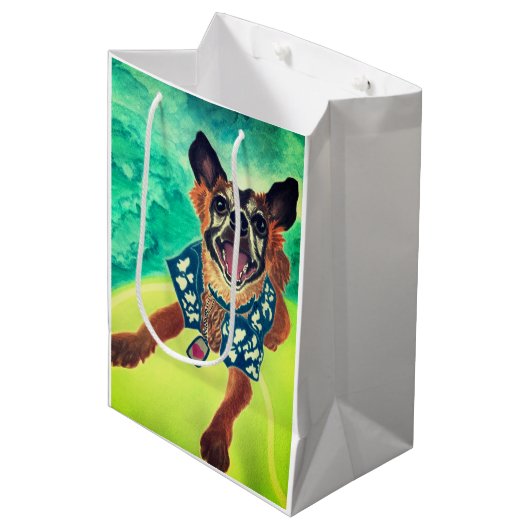 Surf Dog Medium Cadeauzakje (Voorkant Gekanteld)