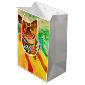 Surf Dog Medium Cadeauzakje (Achterkant Gekanteld)