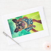 Surf Dog Rechthoekige Sticker (Envelop)