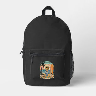 Surf Dog Retro Strand Zomer Bedrukte Rugzak