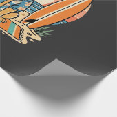 Surf Dog Retro Strand Zomer Cadeaupapier (Hoek)