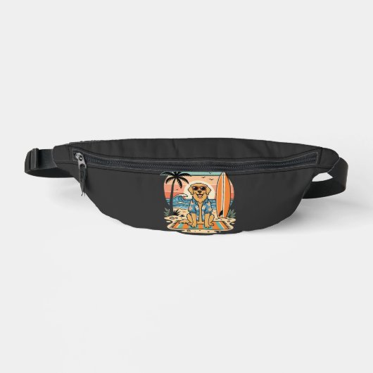 Surf Dog Retro Strand Zomer Heuptasje (Voorkant)