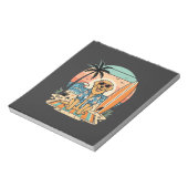 Surf Dog Retro Strand Zomer Notitieblok (Linkerzijde)