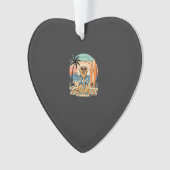 Surf Dog Retro Strand Zomer Ornament (voorkant)