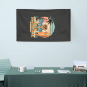 Surf Dog Retro Strand Zomer Spandoek (Beurs)