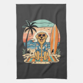 Surf Dog Retro Strand Zomer Theedoek (Verticaal)