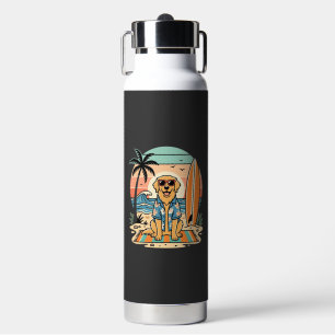 Surf Dog Retro Strand Zomer Waterfles