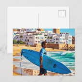 Surf dude in Taghazout Briefkaart (Voorkant / Achterkant)