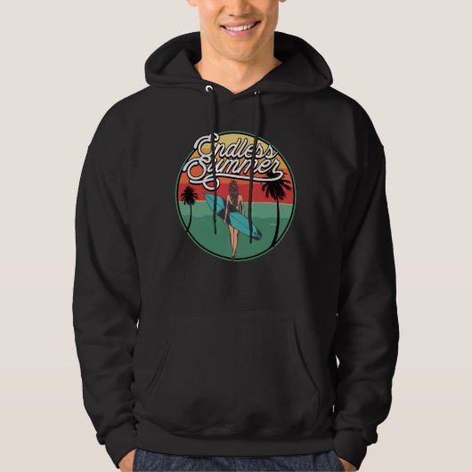 Surf eindeloze zomersurfen hoodie (Voorkant)