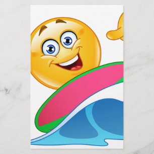 surf emoji briefpapier