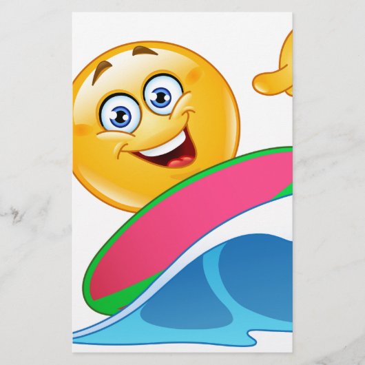 surf emoji briefpapier (Voorkant)