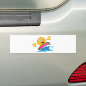 surf emoji bumpersticker (Op auto)