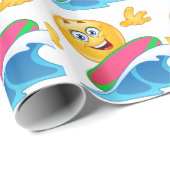 surf emoji cadeaupapier (Rol Hoek)