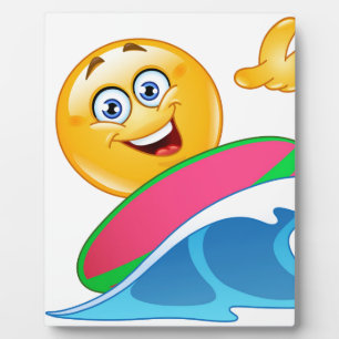 surf emoji fotoplaat