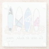 Surf. En caso de duda, rema Glazen Onderzetter (Achterkant)