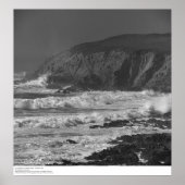 Surf en Rocks nabij Bodega, station 1966 Poster (Voorkant)