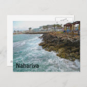Surf en Rocks - Nahariya , Israël Briefkaart (Voorkant / Achterkant)