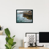 Surf en Rocks - Nahariya , Israël Poster (Thuiskantoor)