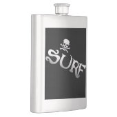 Surf en schedel zwart gekantelde roestvrijstalen k flacon (Rechts)