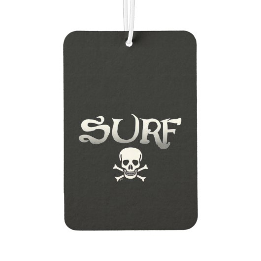 Surf en schedel zwarte auto luchtverfrisser (Achterkant)