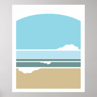 Surf- en Sky minimalistisch poster