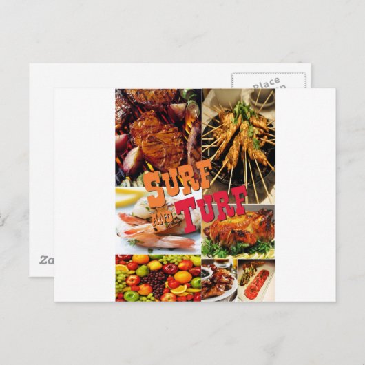 Surf en turf briefkaart (Voorkant / Achterkant)