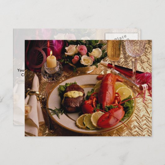 Surf en turf briefkaart (Voorkant / Achterkant)