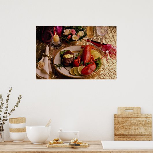 Surf en turf poster (Keuken)