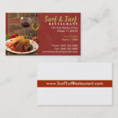 Surf en turf Restaurant Visitekaartje (Voorkant / Achterkant)