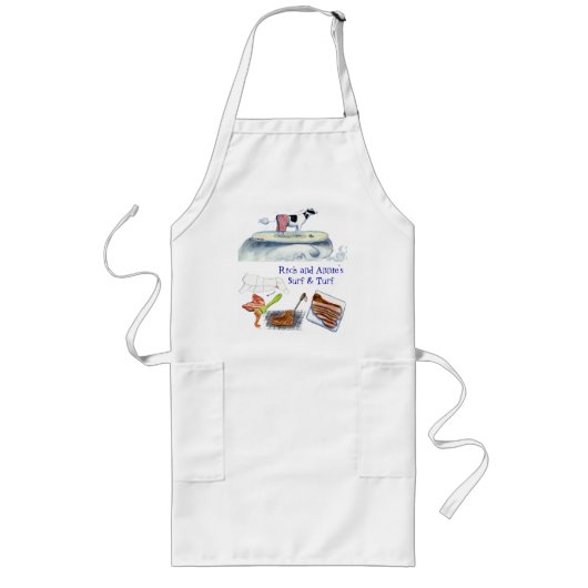 surf- en turfpron lang schort (Voorkant)