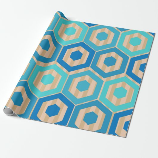 Surf en zand cadeaupapier (Uitgerold)