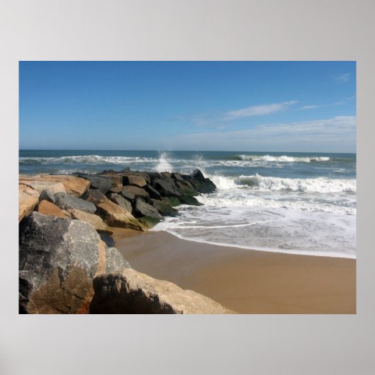 Surf en zand Poster (Voorkant)