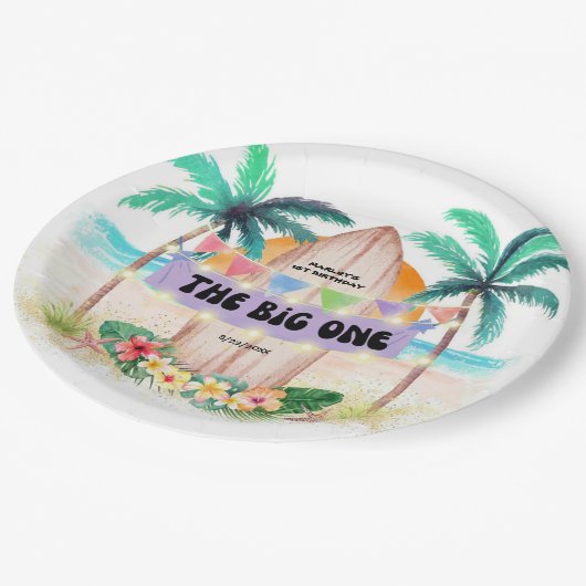 Surf en Zee | De grote bloeidag Papieren Bordje (Gekanteld)