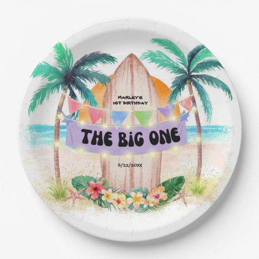 Surf en Zee | De grote bloeidag Papieren Bordje (Voorkant)