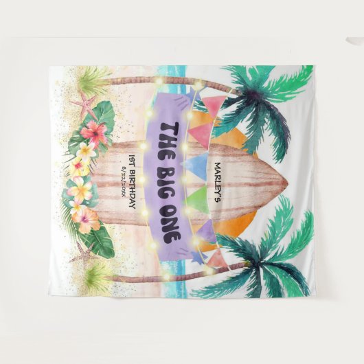 Surf en Zee | De grote bloeidag Wandkleed (Voorkant (horizontaal))