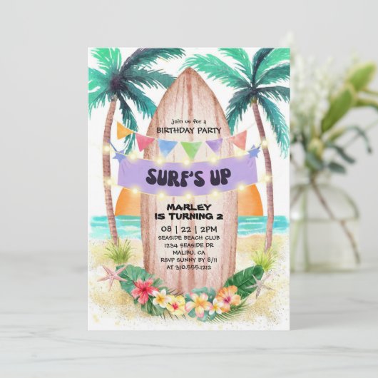 Surf en Zee | Maandag in de stransport van Surf Kaart (Staand voorkant)