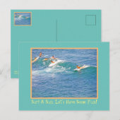 SURF EN ZONLEN HEBBEN EEN KANS. / SURFERS-Briefkaa Briefkaart (Voorkant / Achterkant)