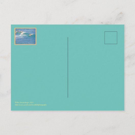 SURF EN ZONLEN HEBBEN EEN KANS. / SURFERS-Briefkaa Briefkaart (Achterkant)