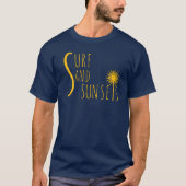 Surf en zonsondergang Beach Vibes T-shirt (Voorkant)
