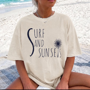 Surf en zonsondergang Beach Vibes T-shirt