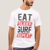 surf eten herhalen t-shirt (Voorkant)
