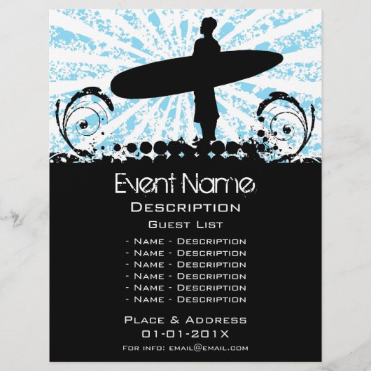 Surf Event Promotion Flyer (Voorkant)