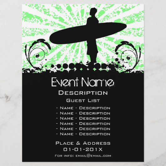 Surf Event Promotion Flyer (Voorkant)
