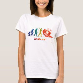 Surf Evolutie Silhouet Wave Rider Design T-shirt