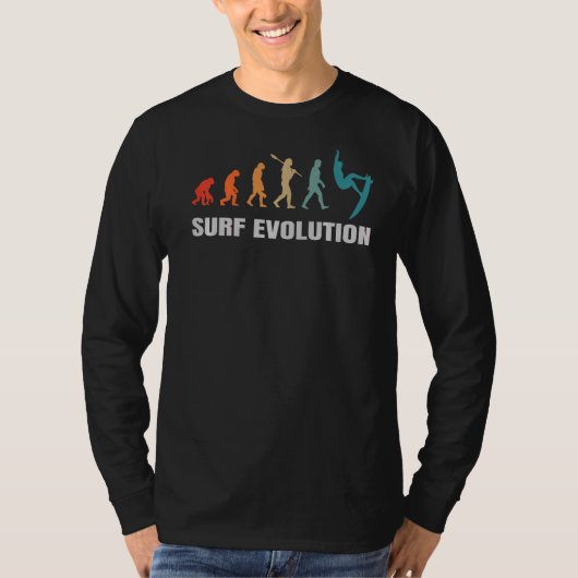 Surf Evolution Surfer Surfboard Rider Mannen T-shirt (Voorkant)