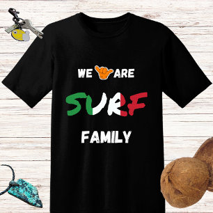 Surf familie ontwerp met shaka hand en Italië vlag T-shirt