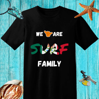Surf familie ontwerp met shaka hand en Mexico vlag T-shirt