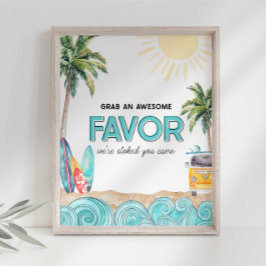 Surf feest cadeau bedank kaart foto afdruk