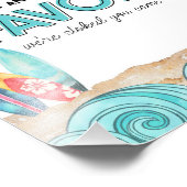 Surf feest cadeau bedank kaart foto afdruk (Hoek)